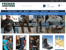 Tablet Screenshot of premieruniformsandtactical.com